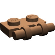 Lego destička 1x2 s tyčinkou (držákem), hnědá (254025, 4124489, 4140591)